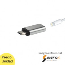 Adaptador USB lightning(Iphone) Hembra a MicroUSB Macho