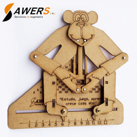 Mono matemático multiplicador - material educativo