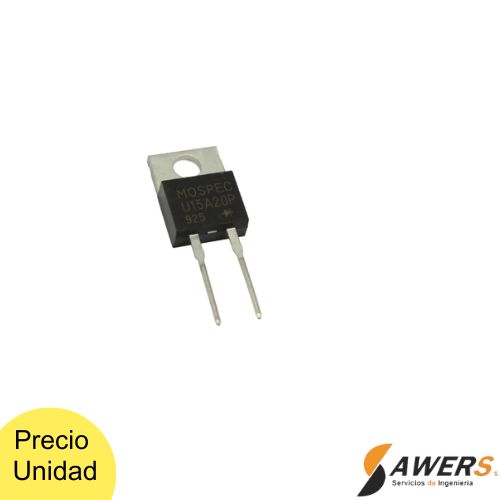 U15A20 Diodo de Recuperacion Rapida 200V 15A