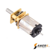 Motorreductor metálico micro HPCB de 6 V con relación 10:1 y eje de motor extendido.